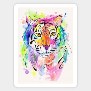 Tiger, Tiger - Abstract Watercolor Painting Sticker